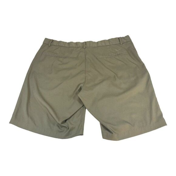 Nike Men's Khaki Golf Shorts Size 38 Beige Standard Dri Fit Athletic Bermuda - Picture 2 of 5
